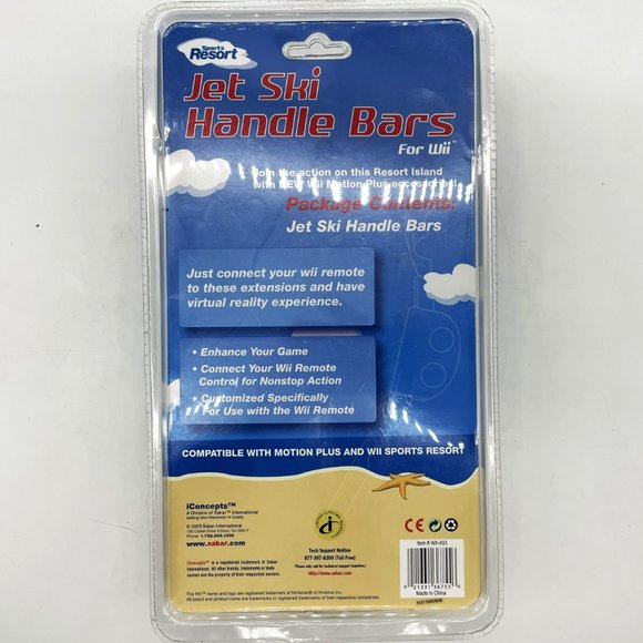 Nintendo Wii Resort Island Jet Ski Handle Bars Video Game Controller Motion Plus - Picture 2 of 4